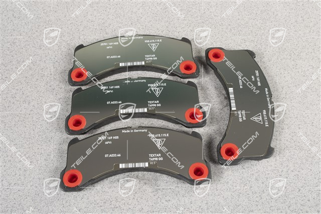 Brake pads, front axle