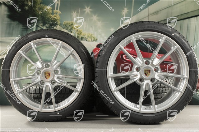19"+20" Carrera Winterräder Satz, Felgen 8,5J x 19 ET52 + 11J x 20 ET66 + Pirelli Winterreifen 235/40 R19 + 295/35 R20, mit RDK-Sensoren