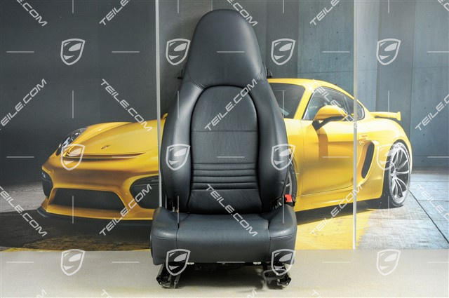 Sitz, manual einstellbar, heizung, Leder, Metropolblau, beschädigt, R