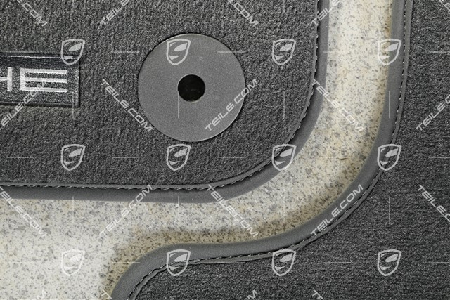 Dywaniki podłogowe, welurowe, zestaw, 4szt Slate Grey / szare