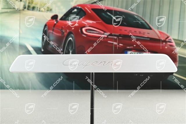 Schwellerleiste / Einstiegleiste - Blende gebürstet edelstahl, Vorne, Cayenne, L=R