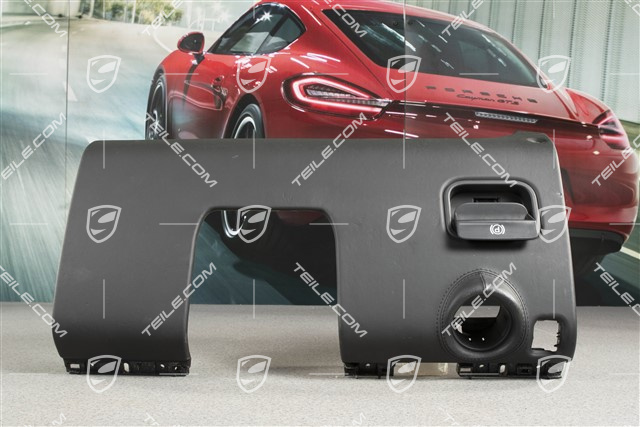 Dashboard trim lower part, Leather, Black