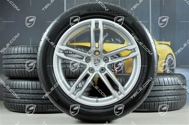 19" "Macan Turbo" koła letnie komplet, felgi 8J x 19 ET21 + 9J x 19 ET21, opony letnie Hankook Ventus S1 evo2 235/55 R 19 + 255/50 R 19, z czujnikami ciśnienia RDK