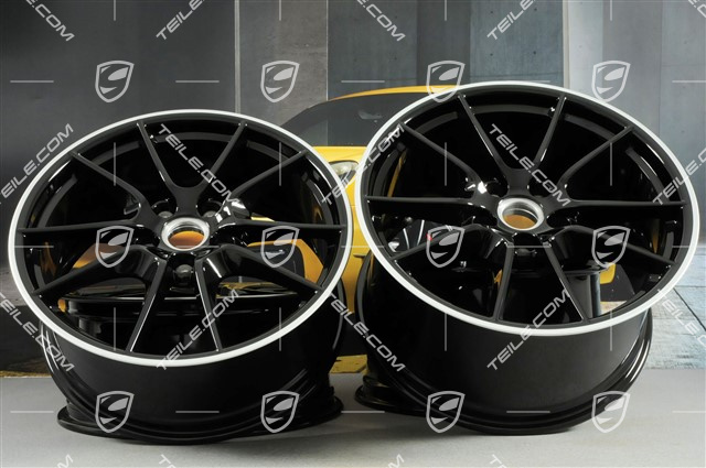 20" Felgensatz Carrera S III, 8,5J x 20 ET51 + 11J x 20 ET52, Felgenstern in Schwarz