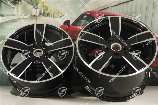 20" Felgensatz Carrera Sport, 11,5J x 20 ET76 + 8,5J x 20 ET49, schwarz hochglanz