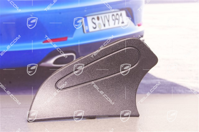 Zaślepka pasa tylnego, czarna satyna, L Zaślepka pasa tylnego, czarna satyna, L