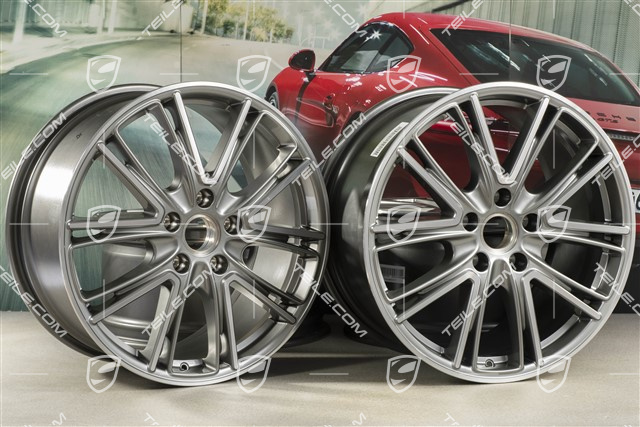 20-inch wheel rim Exclusive Design, 10,5J x 20 ET71 + 9,5J x 20 ET71, for winter use, platinum silver