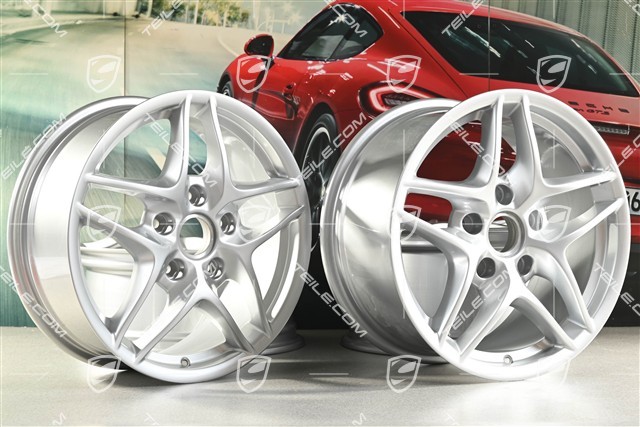 17-inch Boxster III wheel set, front 7J x 17 ET55 + rear 8,5J x 17 ET40
