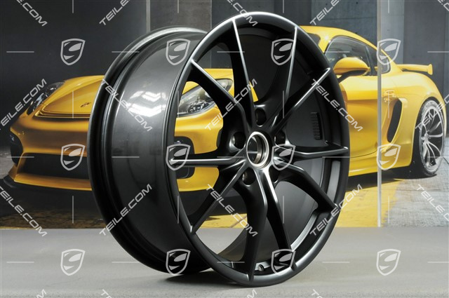 20-inch Carrera S IV wheel rim set, 8,5 J x 20 ET49 + 11,5 J x 20 ET76, in black satin matt