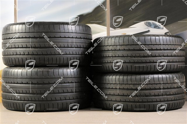 20" Sport Classic summer wheels set,GT-Silber metalic,  rims 9,5J x 20 ET65 + 11,5 x 20 ET63 + NEW summer tyres 255/40 ZR20 + 295/35 ZR20, with TPM