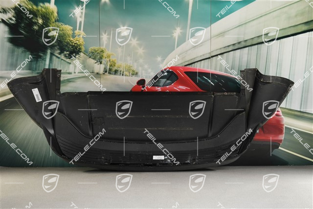 Stossfänger  hinten, Spoiler Blende / Unterteil, mit Löcher für Rückfahrkamera, Schwarzmatt