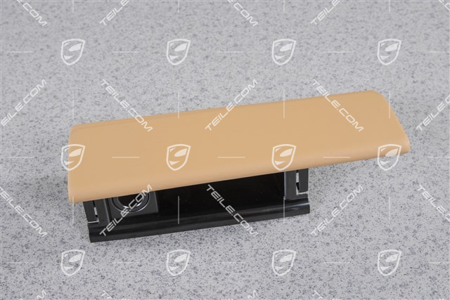 Popielniczka, dekielek skórzany, Sand beige