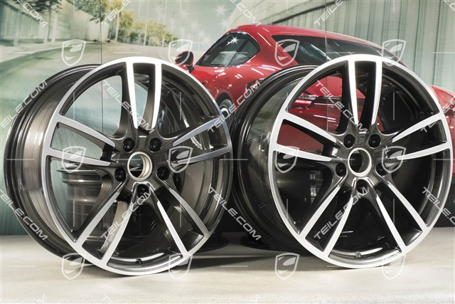20" komplet felg Cayenne Sport, 10,5J x 20 ET64 + 9J x 20 ET50,