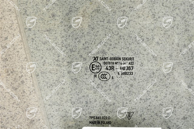 Türfensterscheibe vorne, Dämmglas, R