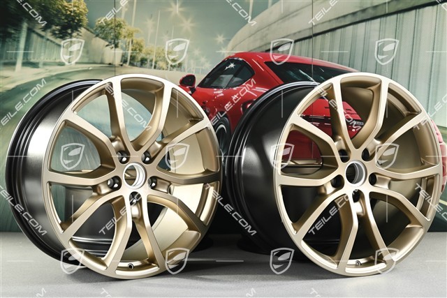 21" Komplet felg Cayenne Exclusive Design, 11J x 21 ET58 + 9,5J x 21 ET46, neodyme