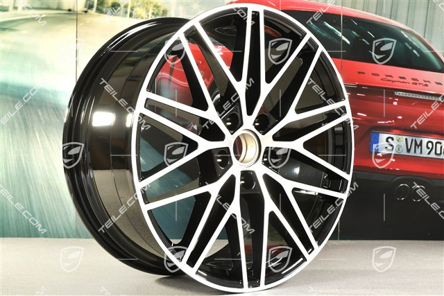 21" Felga Cayenne RS Spyder Design, 9,5J x 21 ET46, czarny wysoki połysk