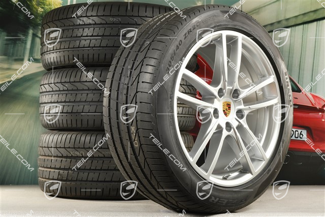 20-inch Cayenne Coupé Sport summer wheel set, rims 9J x 20 ET50 + 10,5J x 20 ET55 + Pirelli P Zero summer tyres 275/45 R20 + 305/40 R20, with TPMS