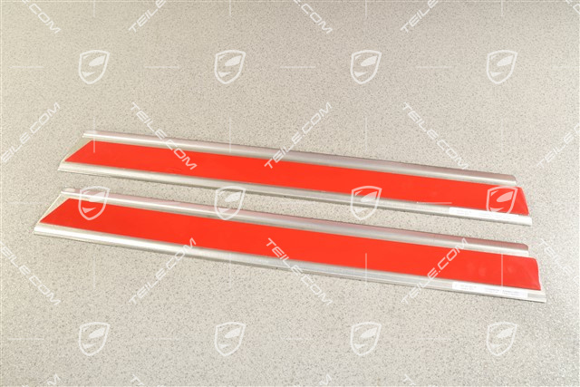 Blenden/Einstiegleisten, unbeleuchtet , Edelstahl, "Carrera GTS", Satz L+R