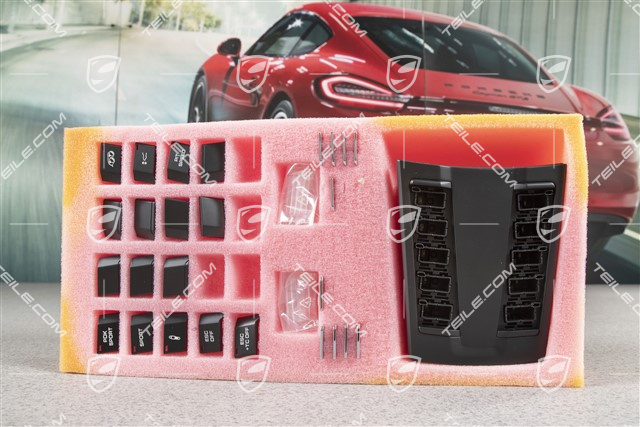 Kombischalter / Bedienteil Reparatursatz, Mattschwarz/hochglanzchrom, GT3