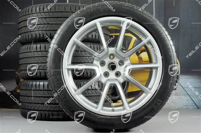 20" "Macan SportDesign" koła letnie komplet, felgi 9J x 20 ET26 + 10J x 20 ET19, opony letnie Michelin 265/45 R 20 + 295/40 R 20, z czujnikami ciśnienia RDK
