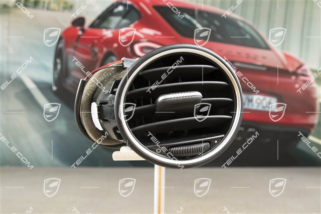 Dashboard vent, Black/Galvano silver