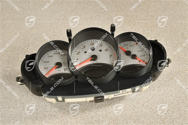 Instrument cluster / Speedometer, 5-speed manual transmission, White Dials