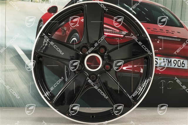 19" felga Cayenne Sport Classic II, 8,5J x 19 ET59, czarny wysoki połysk