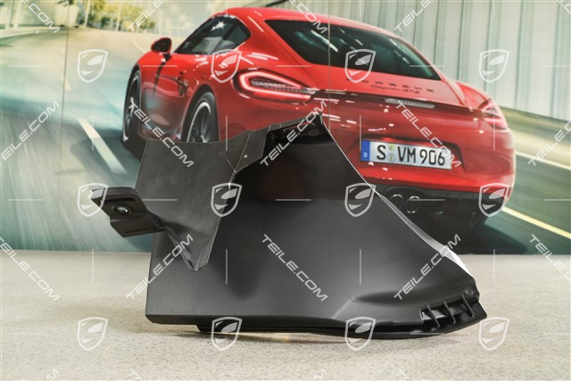 Air guide / duct, black matte, L