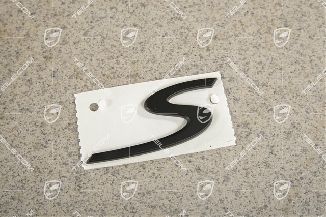 Badge / Emblem "S", Black matte
