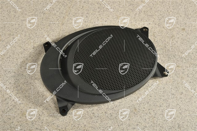 Kratka osłaniająca głośnik w tapicerce drzwi, czarna, L=R