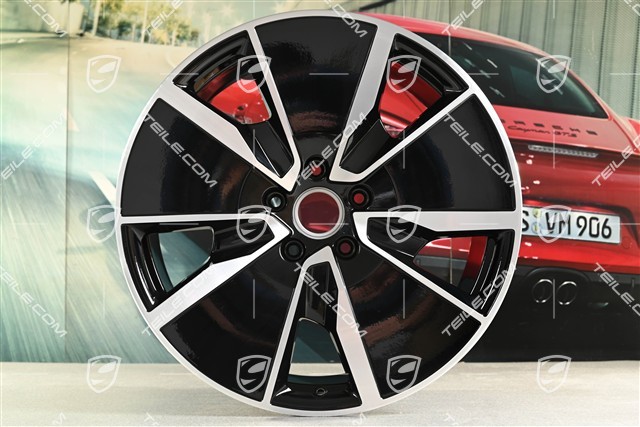 21" felga Macan Turbo, 10,5J x 21 ET47, czarny wysoki połysk