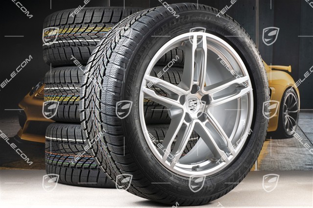 19-inch "Macan Turbo" winter wheels set, rims 8J x 19 ET21 + 9J x 19 ET21 + NEW Dunlop winter tyres 235/55 R19 + 255/50 R19, with TPMS