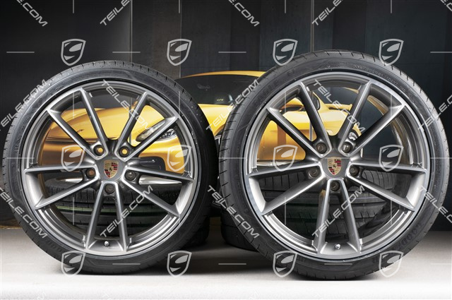 20"+21" Sommerräder Satz Carrera Classic, Felgen 8,5J x 20 ET53 + 11,5J x 21 ET67 + Sommerreifen 245/35 R20 + 305/30 R21, mit RDK-Sensoren