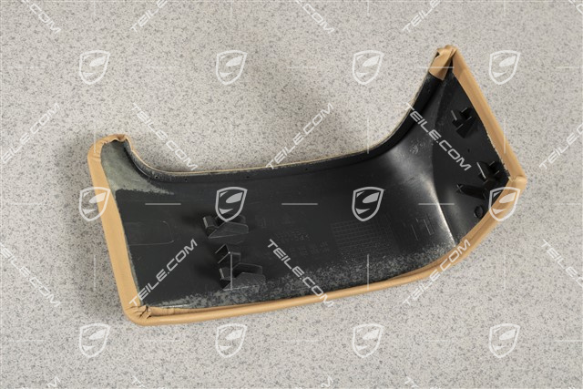 Osłona boczna schowka na rękawiczki, Skóra, Beżowa