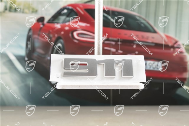 "911" logo, silver