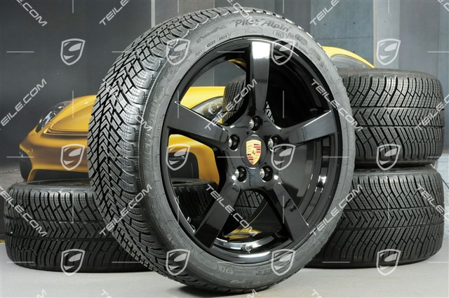 19-inch Cayman S winter wheels set, rims 8J x 19 ET57 + 10J x 19 ET45 + NEW Michelin Pilot Alpin 4 winter tyres 235/40 R19 + 265/40 R19