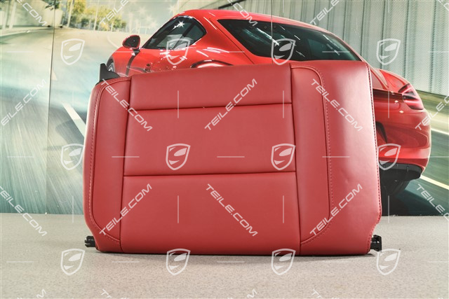 Back seat backrest, Rear, Leather, bordeaux red, Coupe, R