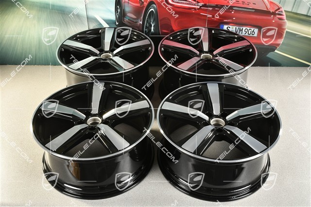 22" Felgensatz Cayenne Exclusive Design Sport, 10J x 22 ET48 +11,5J x 22 ET61, schwarz hochglanz