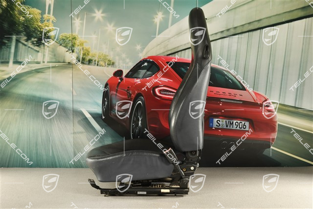 Seat, manual adjustable, heating, leather/leatherette, Metropole blue, R, damaged leather