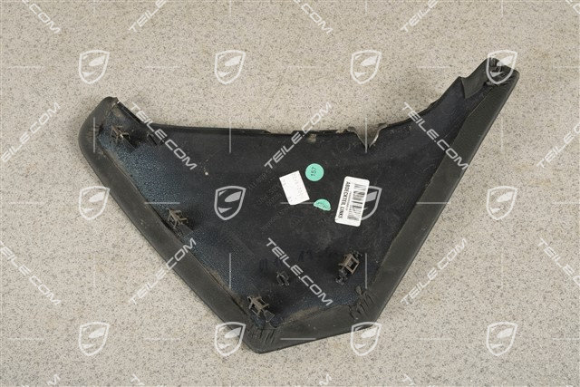 Centre console, Lateral cover, Leatherette, Black, L