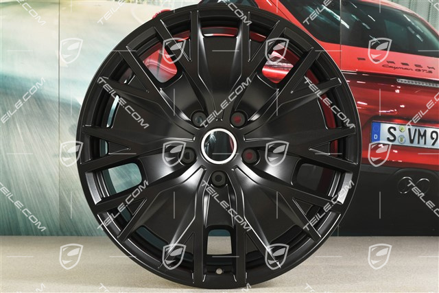 20" Felge Taycan Turbo S Aero Design, 11J x 20 ET60, in Schwarz Seidenmatt