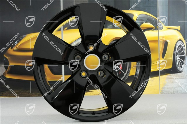 19-inch Cayenne wheel rim set, 8,5J x 19 ET47 + 9,5J x 19 ET54, black high gloss