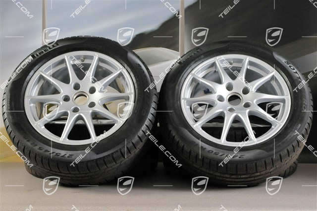 18-inch Panamera S winter wheel set, 8J x 18 ET 59 + 9J x 18 ET 53 + tyres Pirelli Sottozero II 245/50 R18 + 275/45 R18