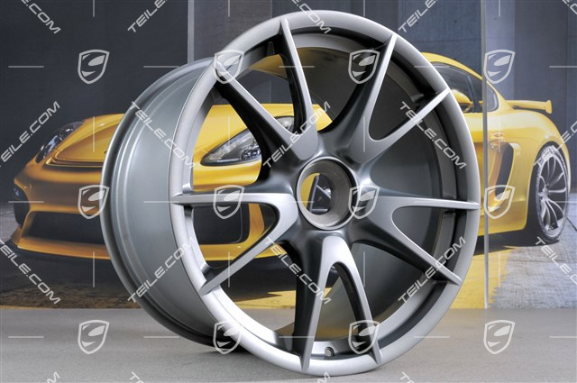 19" Felge GT3, Zentralverschluss, 12J x 19 ET63, Titan-Metallic