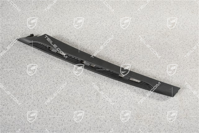 Centre disc / trim for front bumper retaining frame, Black matte, L