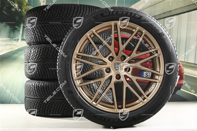 21" RS Spyder Design Winterräder Satz, Felgen 9,5J x 21 ET46 + 11,0J x 21 ET58 + Michelin Winterreifen 285/45 R21 + 305/40 R21, mit RDK-Sensoren, Neodyme