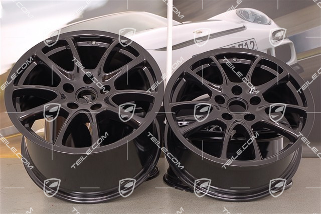 19" Komplet felg GT3, 8,5J x 19 ET53 + 12J x 19 ET68, czarne