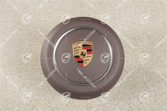 Airbag unit, leather, Marsala Red