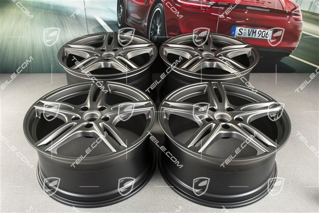 20" komplet felg Turbo, 10,5J x 20 ET71 + 9,5J x 20 ET71, do użytku w zimie, Platinum półmat satyna