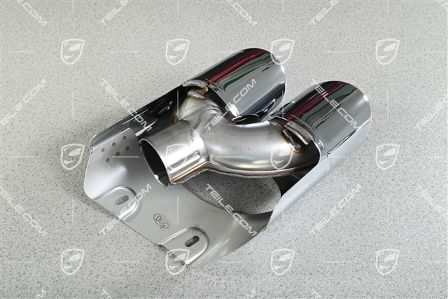 Endrohr / Auspuffblende, Verchromt, R